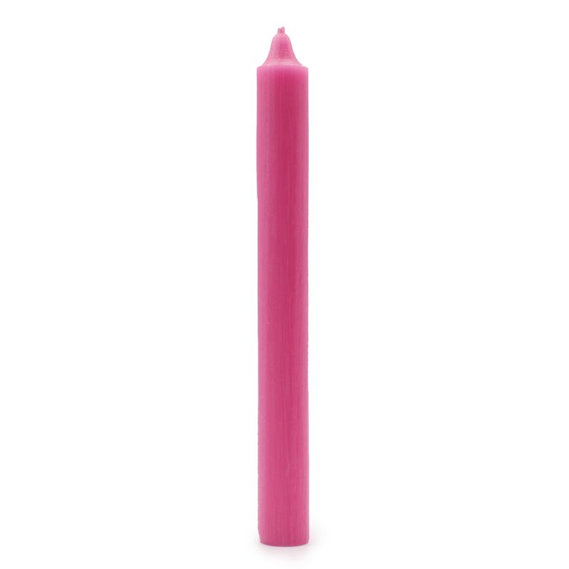 Bulk Solid Colour Dinner Candles - Rustic Deep Pink - Pack of 100