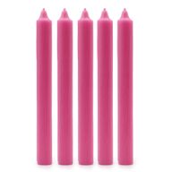 Bulk Solid Colour Dinner Candles - Rustic Deep Pink - Pack of 100