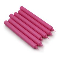 Bulk Solid Colour Dinner Candles - Rustic Deep Pink - Pack of 100