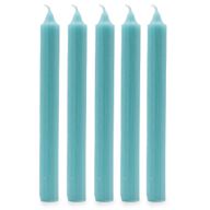 Bulk Solid Colour Dinner Candles - Rustic Aqua - Pack of 100