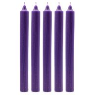Solid Colour Dinner Candle Set - Pack of 21 - Rustic Purple