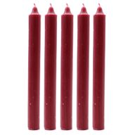 Bulk Solid Colour Dinner Candles - Rustic Burgandy - Pack of 100