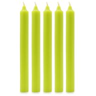 Bulk Solid Colour Dinner Candles - Rustic Lime Green - Pack of 100