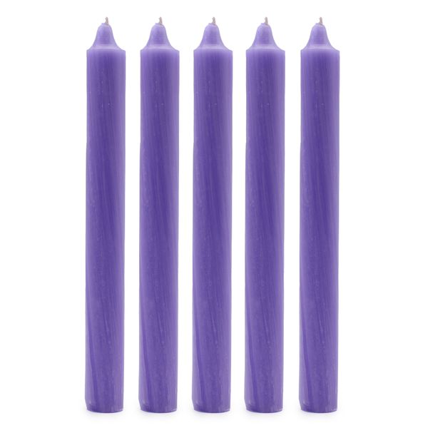 Bulk Solid Colour Dinner Candles - Rustic Lilac - Pack of 100