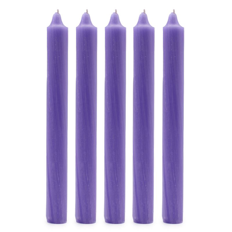 Bulk Solid Colour Dinner Candles - Rustic Lilac - Pack of 100