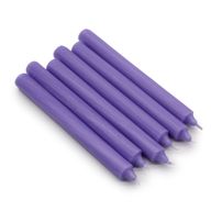 Bulk Solid Colour Dinner Candles - Rustic Lilac - Pack of 100