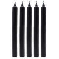 Bulk Solid Colour Dinner Candles - Rustic Black - Pack of 100