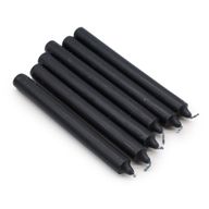 Bulk Solid Colour Dinner Candles - Rustic Black - Pack of 100