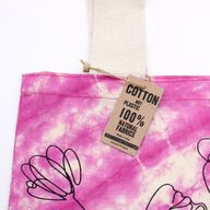 Tye-Dye Cotton Bag (6oz) - 38x42x12cm - Lotus Buddha - Multi Col - Natural Handle