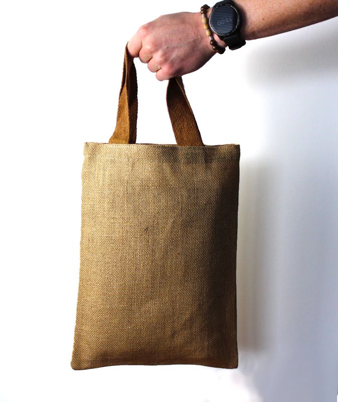 Jute Tote Bag - 5 assorted colour handles