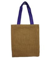 Large Jute Tote Bag - 5 assorted colour handles