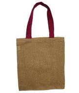 Large Jute Tote Bag - 5 assorted colour handles
