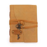 Oiled Tan Leather & Key - 13x18cm