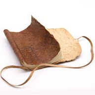 Rolled Leather Travel Notebook - Natural 21x15cm