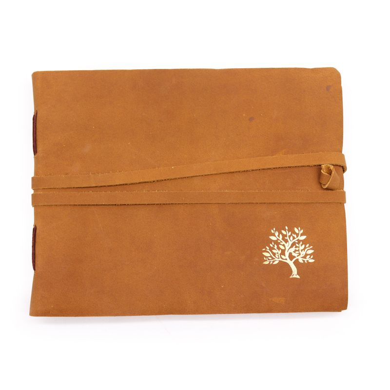 Leather Sketchbook Golden Tree - 18x23cm
