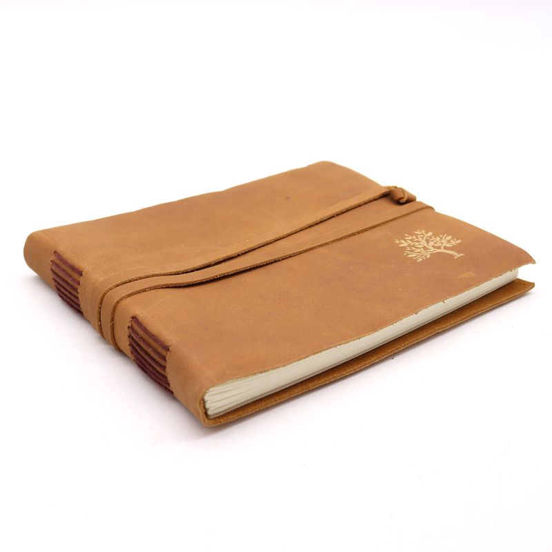 Leather Sketchbook Golden Tree - 18x23cm