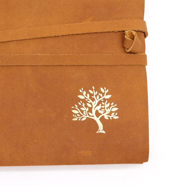 Leather Sketchbook Golden Tree - 18x23cm