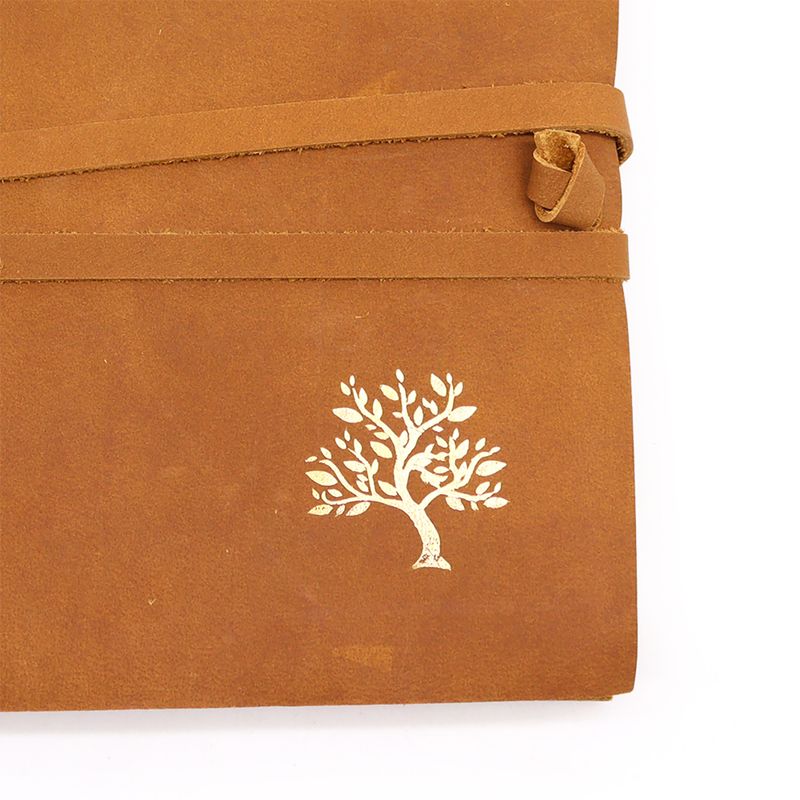 Leather Sketchbook Golden Tree - 18x23cm