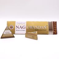 42g Jumbo Golden Nag - Chandan Back Flow Incense Cones