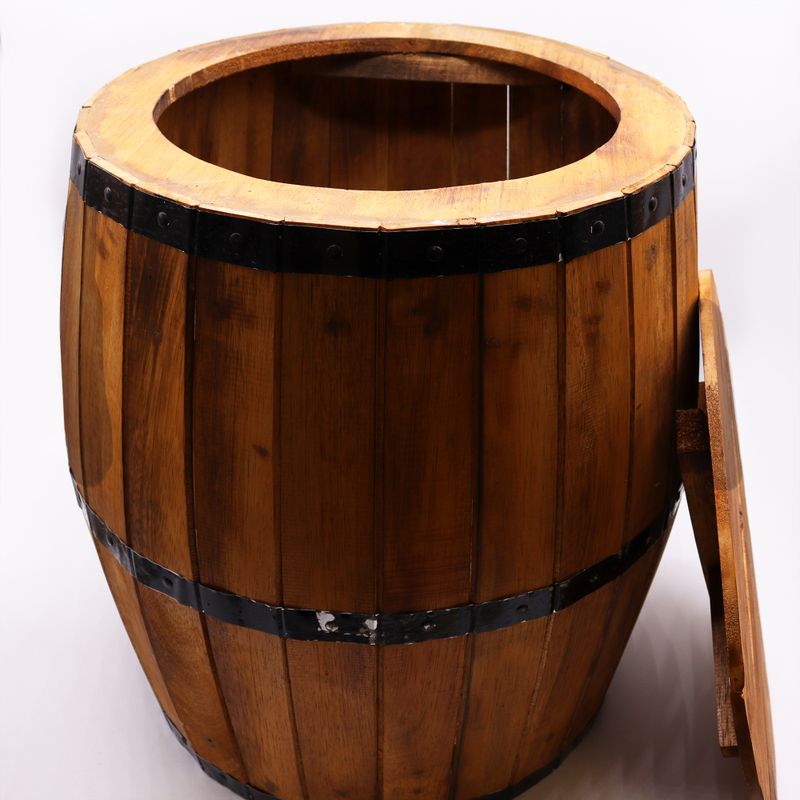 Beer Barrel Table & Parasol Stand - Natural