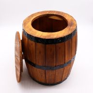 Beer Barrel Stool & Parasol Stand - Natural