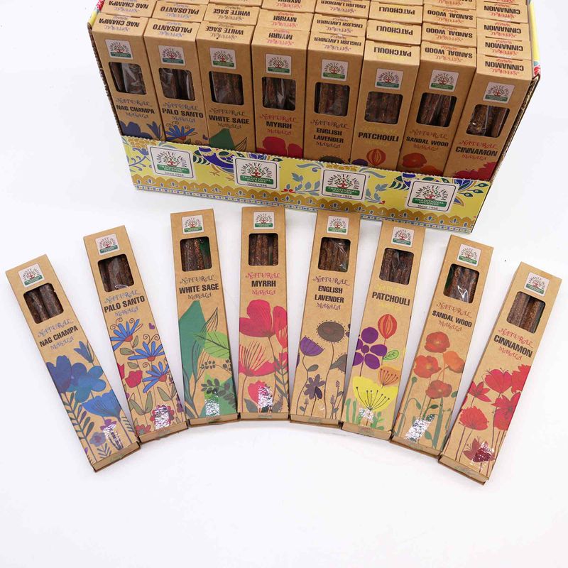 Natural Botanical Masala Incense Starter Display (Fragrance 6x8)