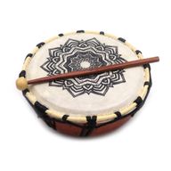 Mandala Shamanic Drum with Stick - 20cm