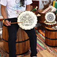 Hamsa Shamanic Drum with Stick - 30cm