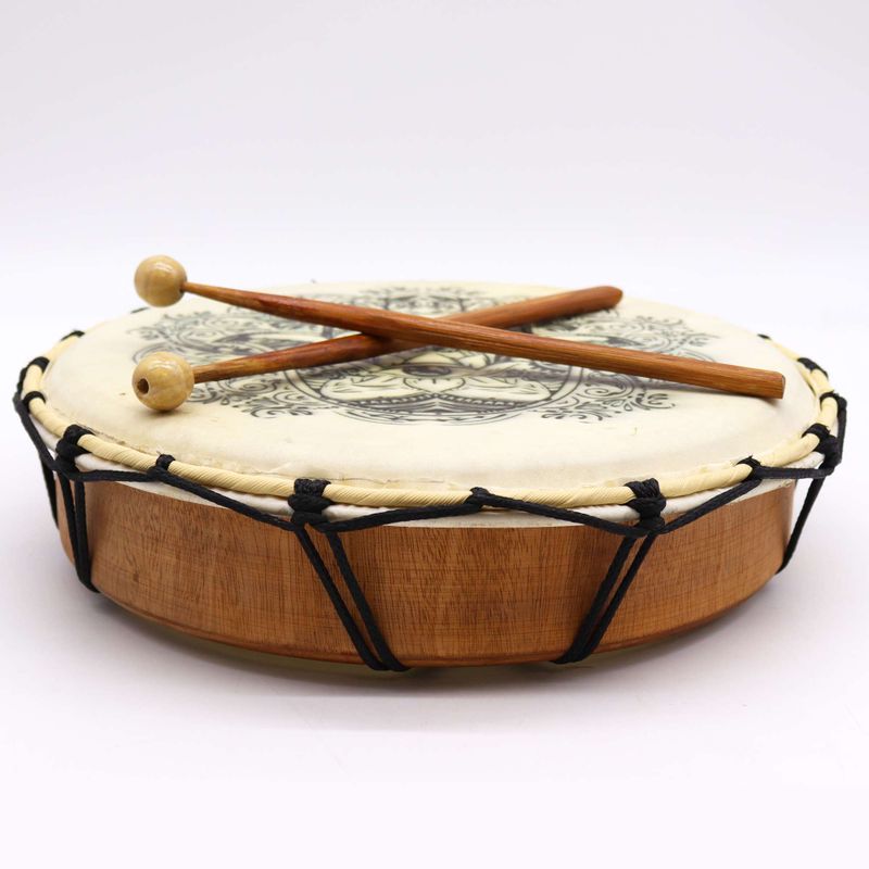 Hamsa Shamanic Drum with Stick - 30cm