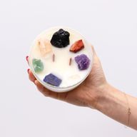 Large Chakra Crystal Candles - Seven Chakra