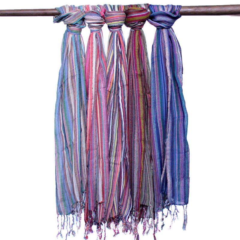 Indian Boho Scarves - 56x183cm - Random Purples