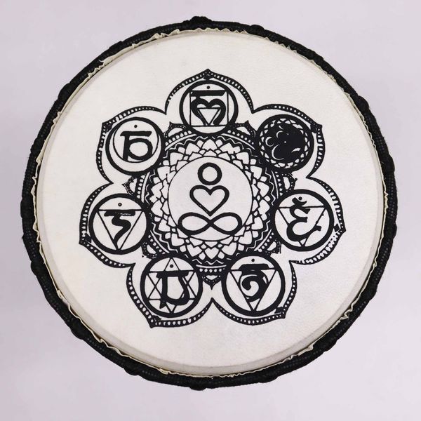 Chakra Wide Top Djembe Drum - 30cm