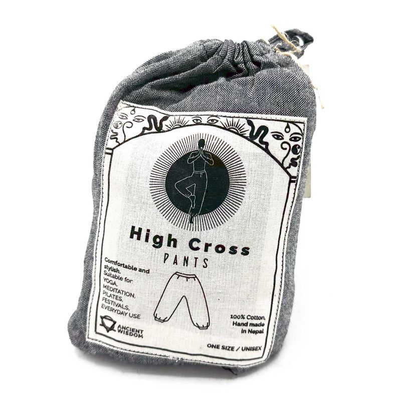 Grey High Cross Himalayan Print Yoga and Festival Pants