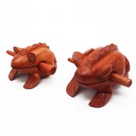 Small Coaking Wooden Frog