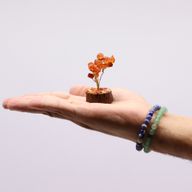 Mini Gemstone Trees On Wood Base - Assorted Mix (15 stones)