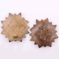 Ingraved and Brass Zodiac Sign Incense Burners - Sun