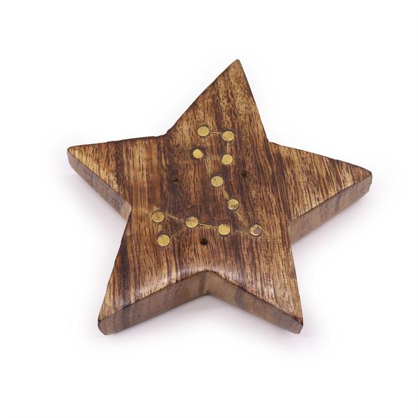 Ingraved and Brass Zodiac Sign Incense Burners - Star