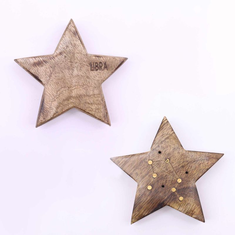 Ingraved and Brass Zodiac Sign Incense Burners - Star