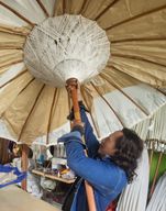 Bali Patio Parasol - Canvas - Natural Decor - 2m