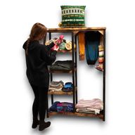 Clothes Rack & Shelves Square