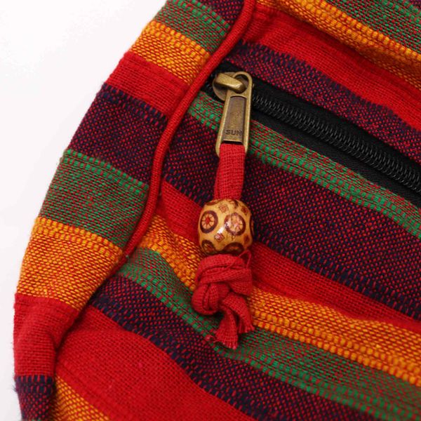 Lrg Nepal Sling Bag (Adjustable Strap) - Sunset Reds