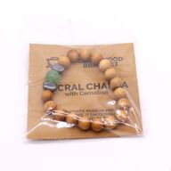 Cedarwood Sacral Chakra Bangle with Green Aventurine