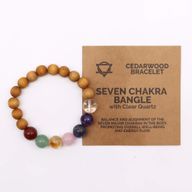 Cedarwood 7 Seven Chakra Bangle