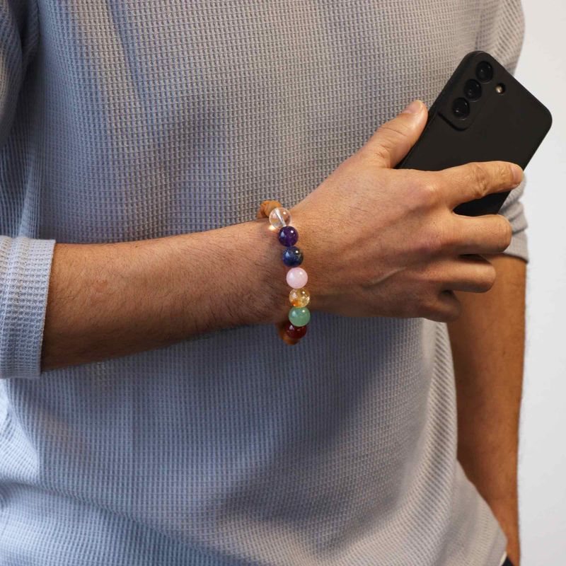 Cedarwood 7 Seven Chakra Bangle