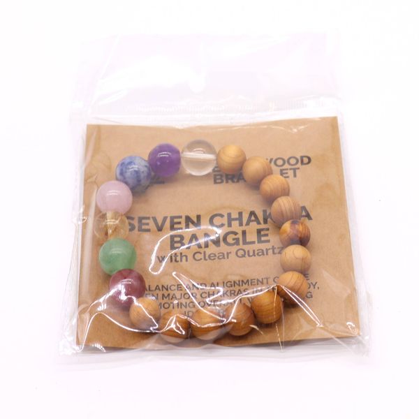 Cedarwood 7 Seven Chakra Bangle