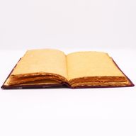 Hefty Red Tan Book - Zinc Hamsa Decor - 26x18cm