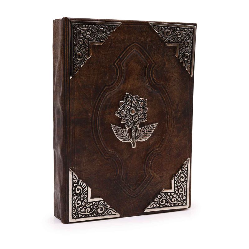 Hefty Red Tan Book - Zinc Rose Decor - 26x18cm