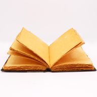 Hefty Brown Tan Book - Zinc Pentagon Decor - 26x18cm