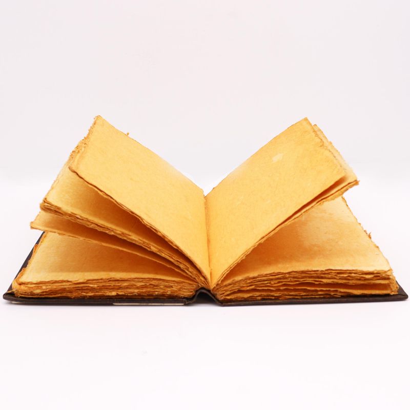 Hefty Brown Tan Book - Zinc Pentagon Decor - 26x18cm