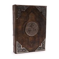 Hefty Brown Tan Book - Zinc Pentagon Decor - 26x18cm